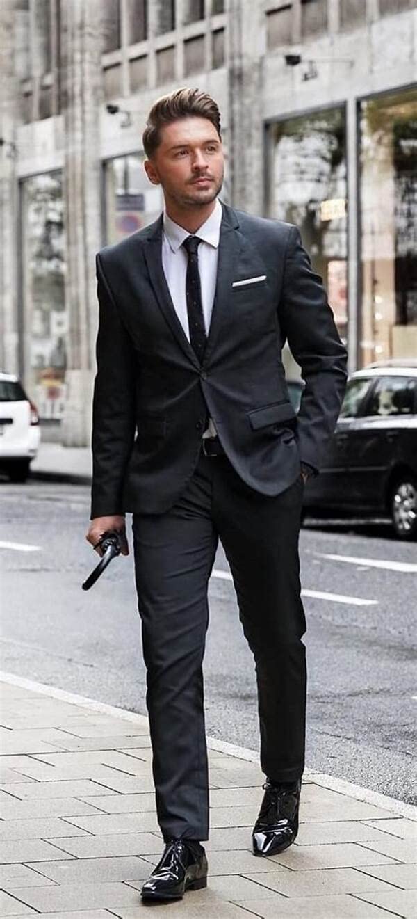 Uomo Vestito 2 Pezzi Quotidiano Prom Monopetto Giacca e Pantaloni