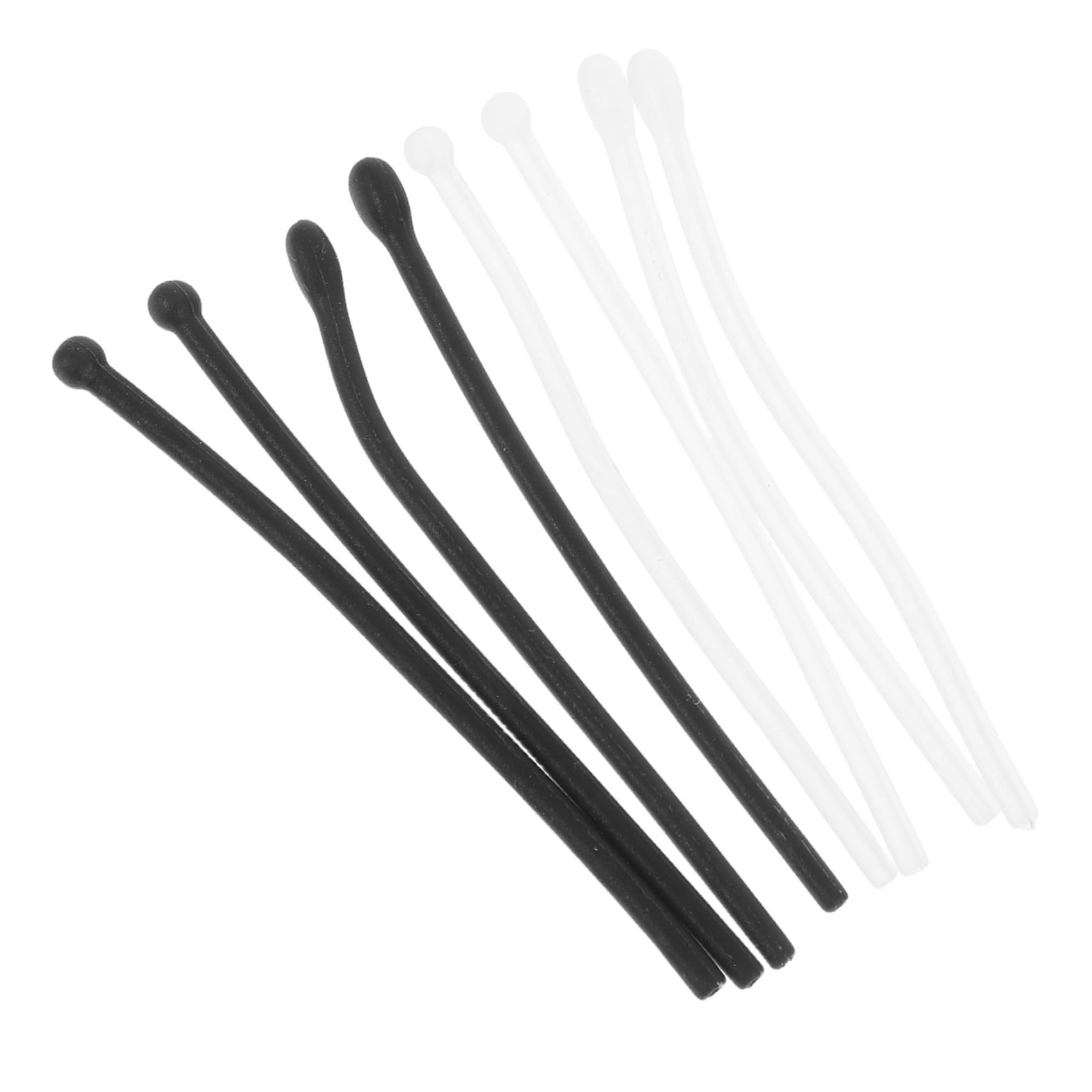 KOMBIUDA 4 Pairs Silicone Glasses Temple Cover Silverware Micro Fire Extinguishers Romantic Tableware Holder Wine Case Handles Accessory Handles Spectacle Glasses Pans Black