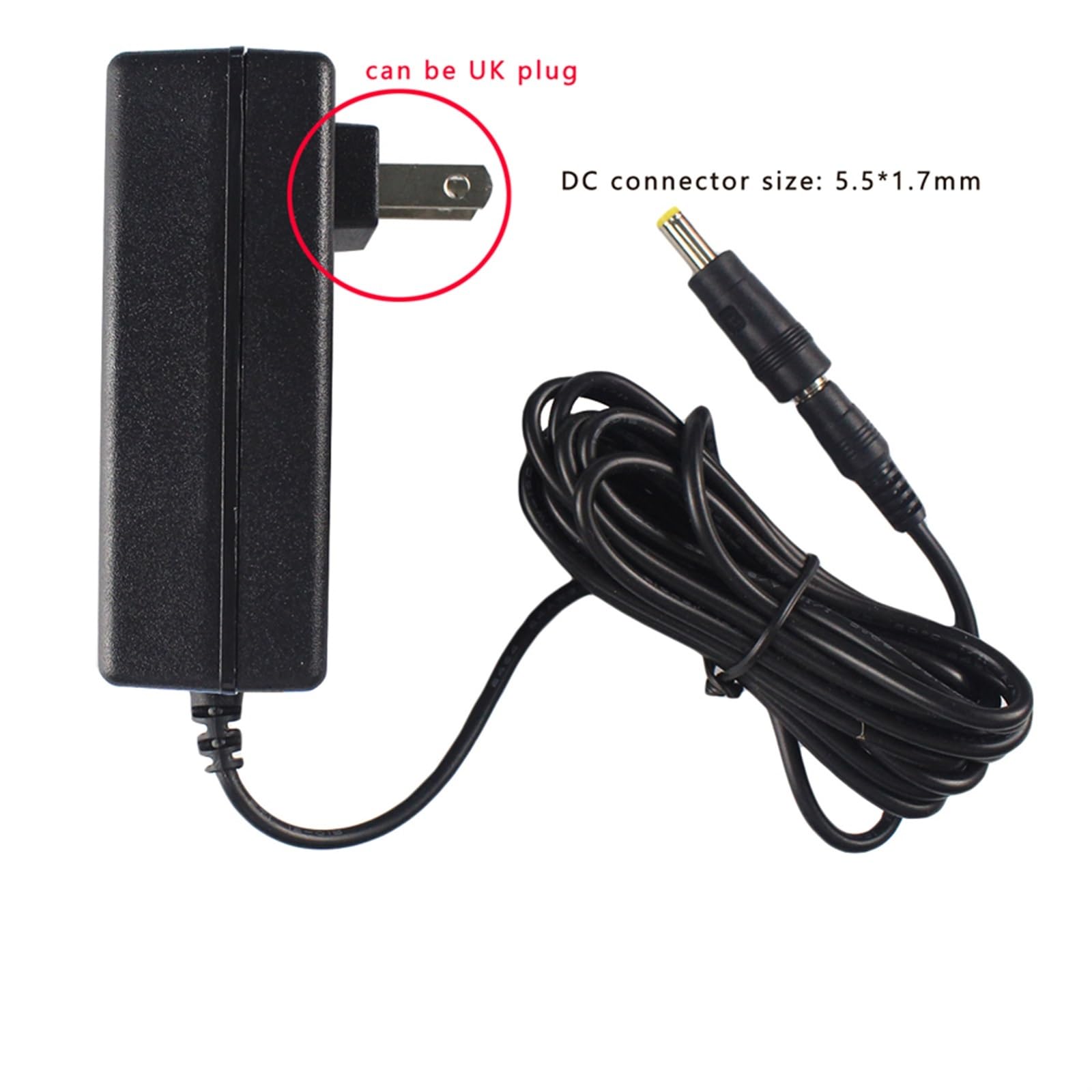Adattatore CA negativo centrale 9V 1A 5,5 * 1,7 mm for alimentatore for tastiera CT-20 CT- 647 CT-395 CT-390 CT-637 CTK-495 496 500 501 710(UK)