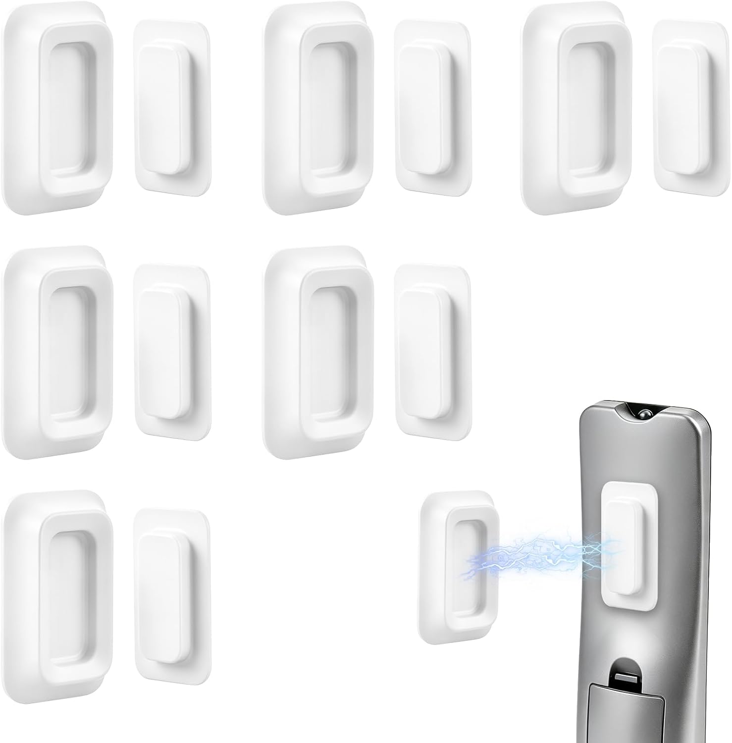 6-Pack Silicone Magnetic Remote Control Holder Wall Mount for TV/Fan/AC