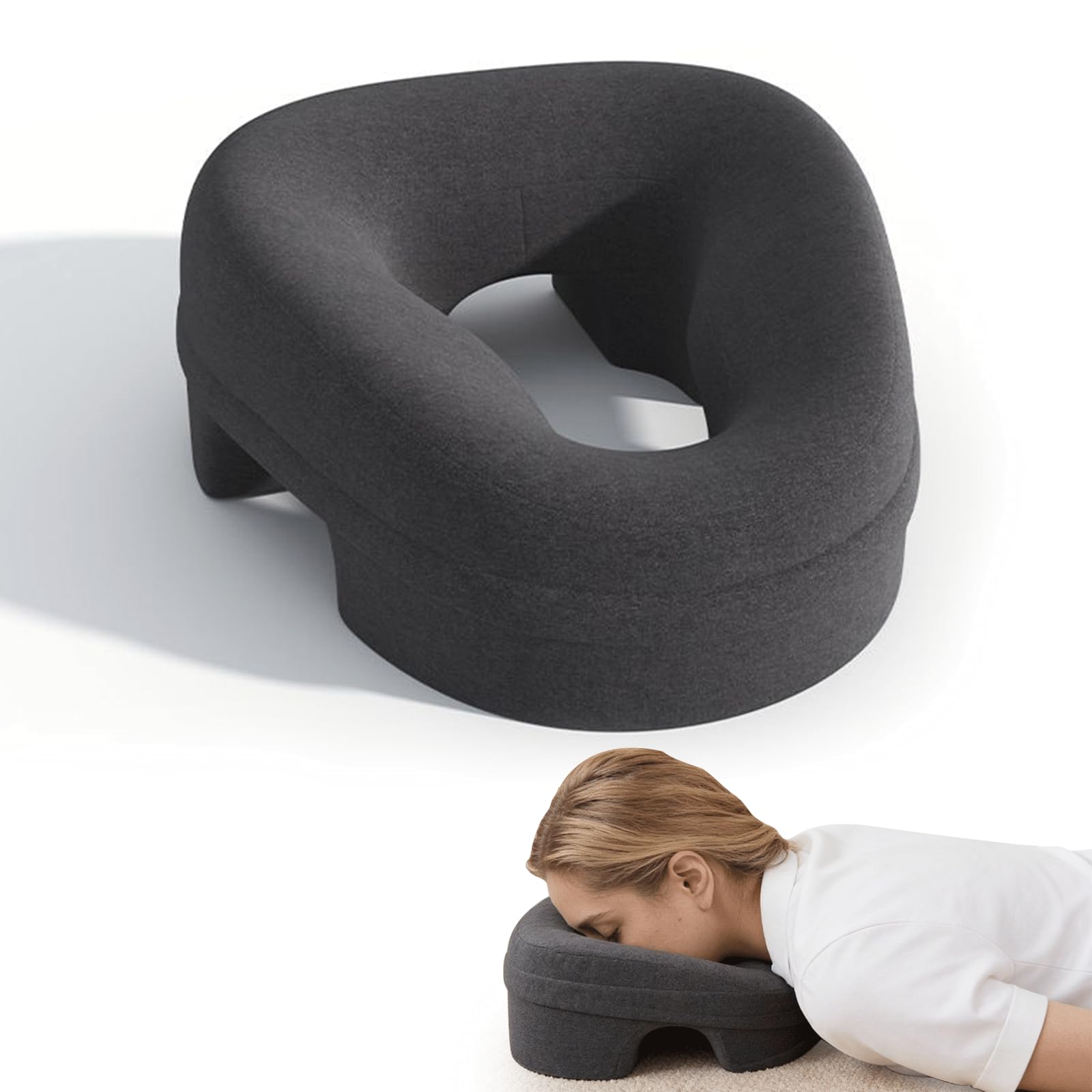 Ergonomic Memory Foam Face-Down Massage Pillow Headrest