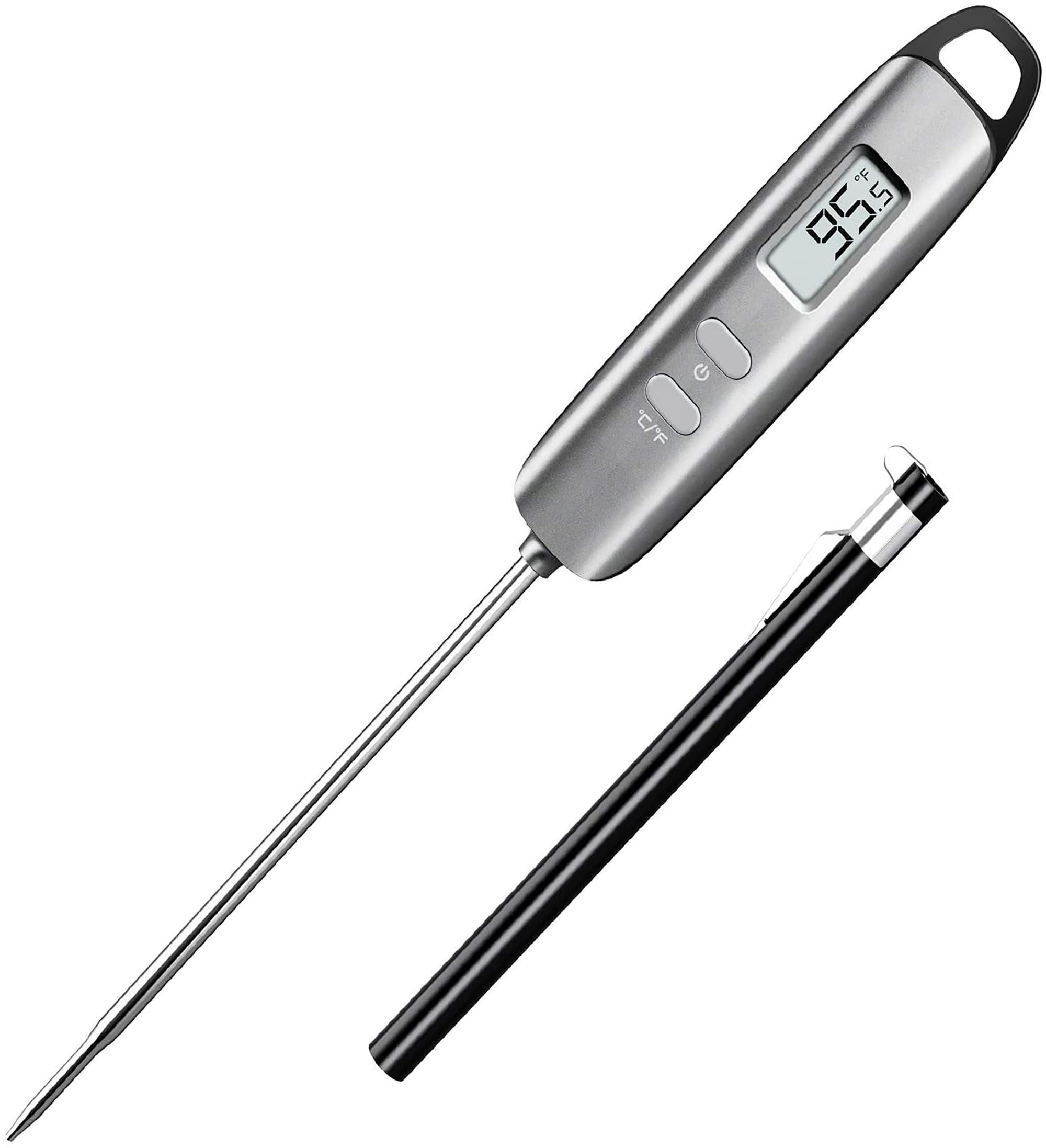 Instant Read Meat Thermometer, Magnet Digital Thermometer with Super Long Probe, Waterproof Food Thermometer for Cooking, ...