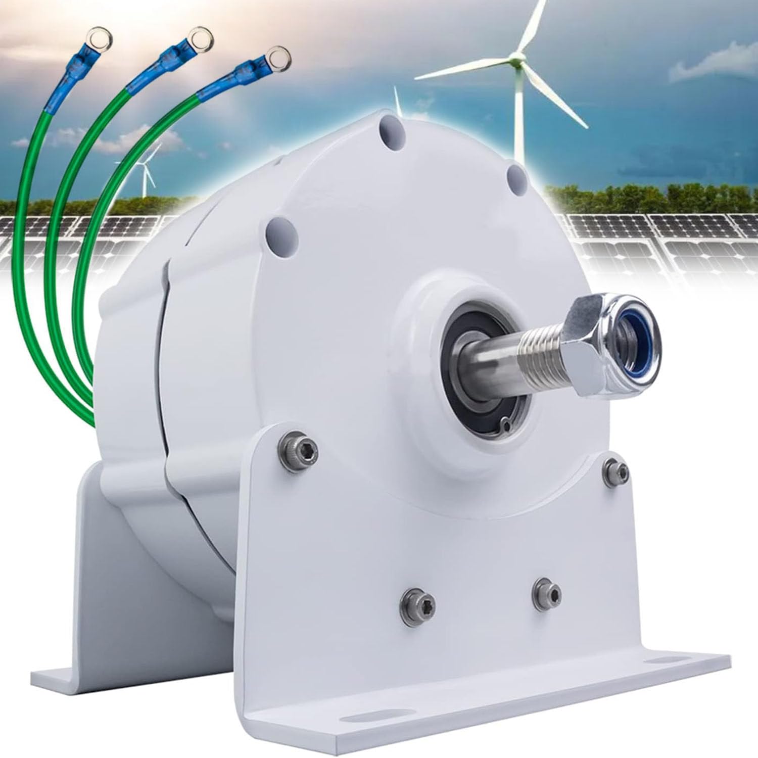 Generatore Di Motore Elettrico, Generatore a Magnete Permanente Da 12000 W, Alternatori Trifase Senza Ingranaggi per Turbine Eoliche, Generatore a Bassa Velocità,24V