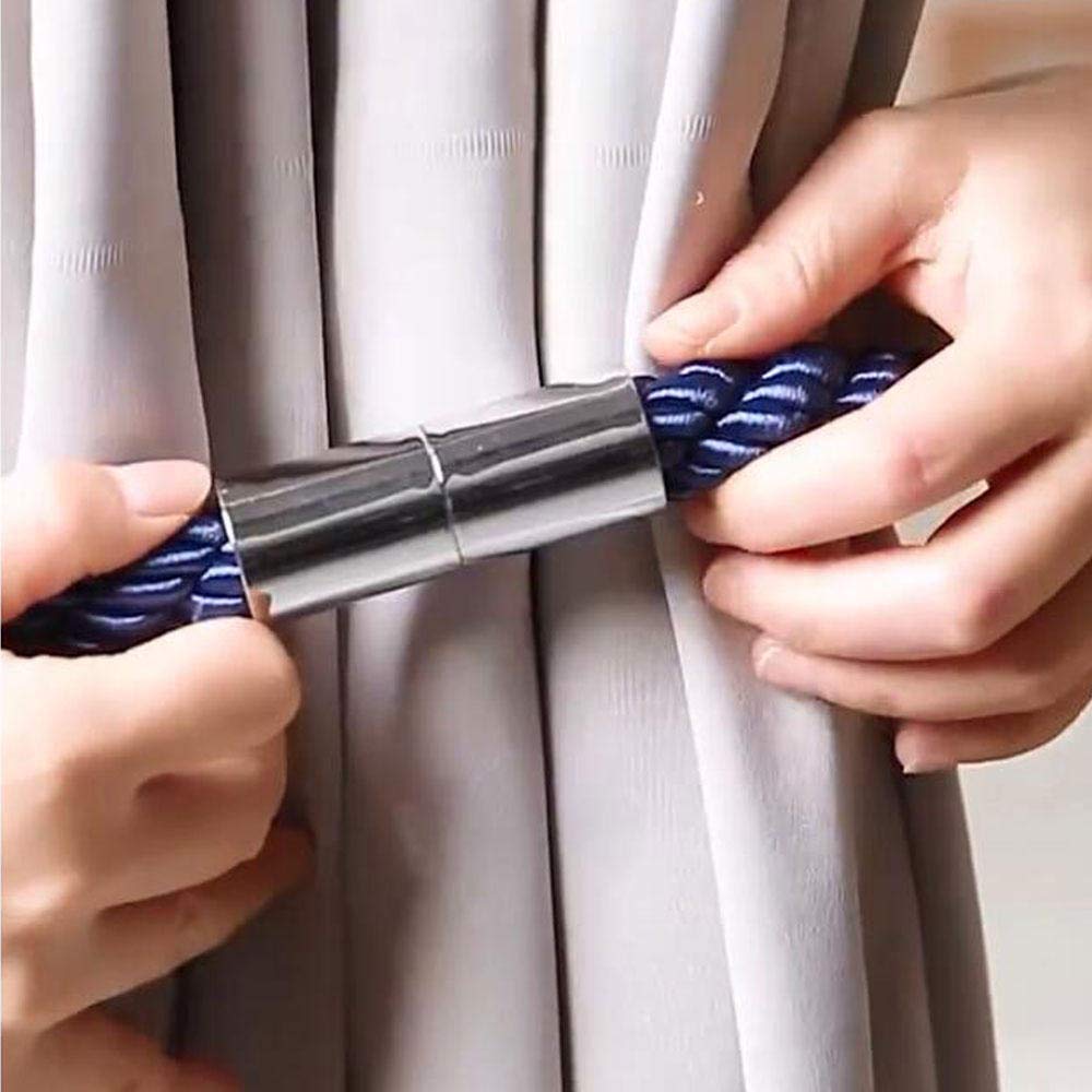 Fermatende Magnetici A Stella E Luna - 2 Pezzi Con Corda, Per Tende Senza Forare - Foto 4