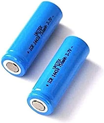 XHQI for 2Pcs 3.7V 14430 4 5Aa Li-Ion Rechargeable Li-Ion Battery Cell Baterias Pilas 750Mah for Led Flashlight Digital Device
