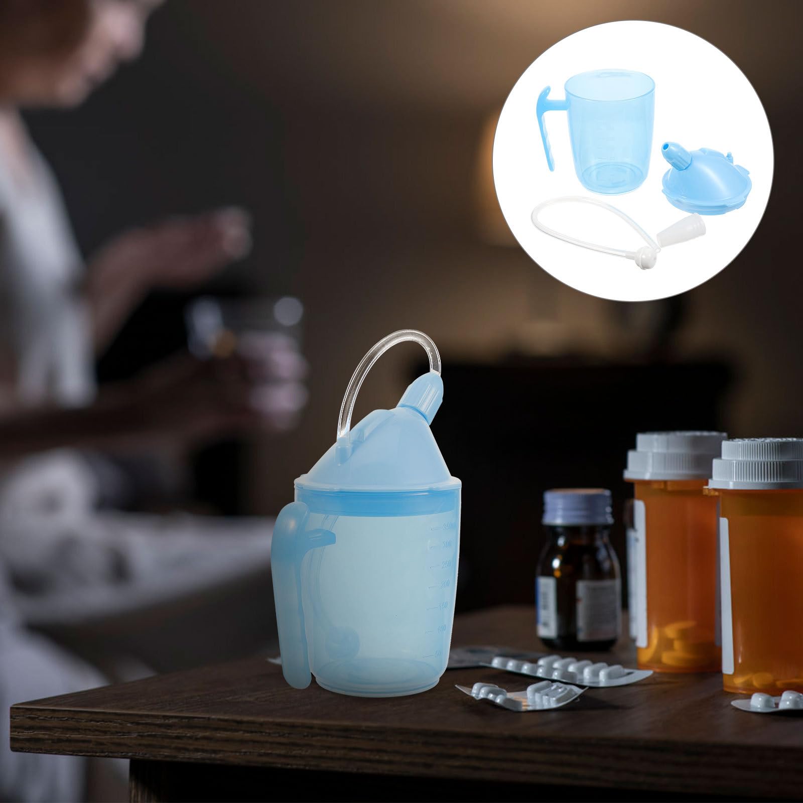 Amazon | CHICAMPERA 吸い飲み介護用カップ ストロー付き目盛り付 飲み 