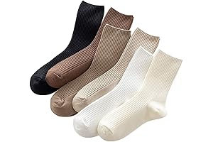 Neutral Aesthetic Slouchy Socks: The Autumn Cotton Crowdsocks