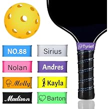 Personalized Pickleball Paddle Name Bands - Custom Silicone Band for Grip on Racket, Racquetball - DIY Accessories Gifts for Pickleball Lovers