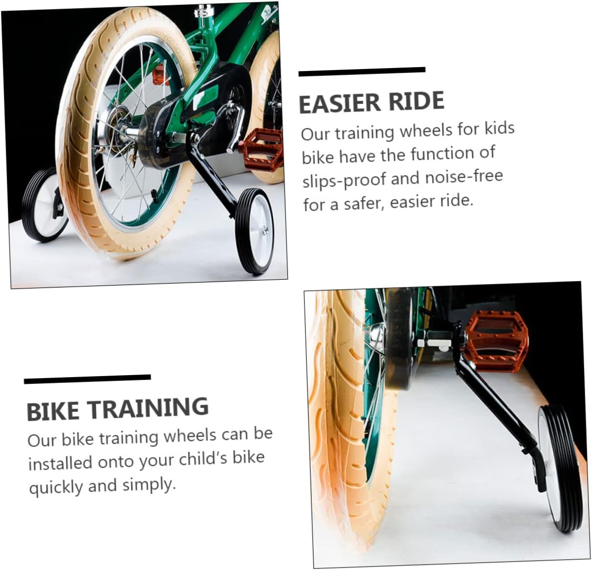 Kisangel Bike Stabilizer Kit Boys and Girls Bicycle Rear Wheel Mount Stabilizer for Balance Bike Learning