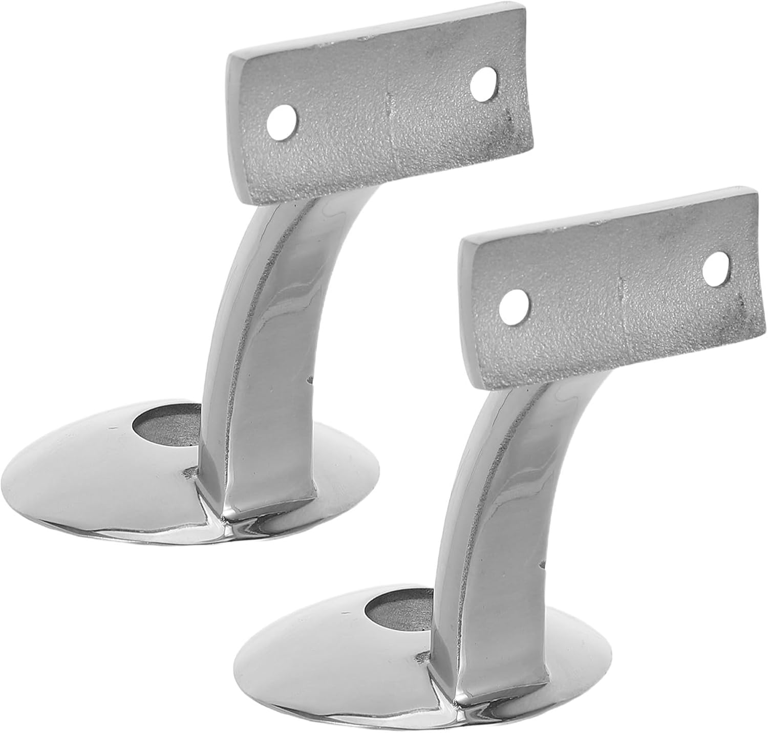 Luxshiny Handrail Brackets Stair Railing Support Brackets 2pcs Stainless Steel for Heavy Duty , Modern Silver with Safety Enhancements Stairways New Construction Elderly