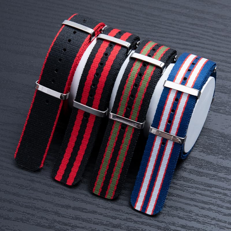 Bracelet montre nylon 20mm EZZON pour Omega Speedmaster 300 et AT150 Aqua Terra - 6