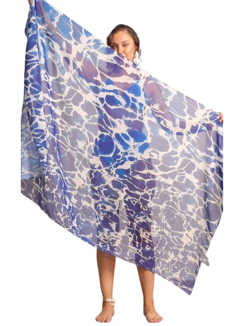 cool and casual Women’s Beach Sarong Wrap Skirt – Sheer Georgette Cover-Up Western Dress for Swimwear Bikini Wrap for Goa, Maldives, Beach Wear Vacation Outfit 60+"-picture-34