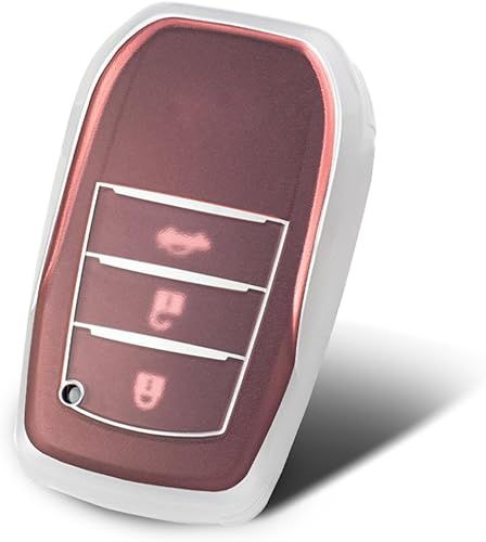 Miniatura 8 de Funda de TPU suave para llavero compatible con Toyota 6 botones Alphard HILUX PREVIA RAV4 VELLFIRE (dorado-negro)