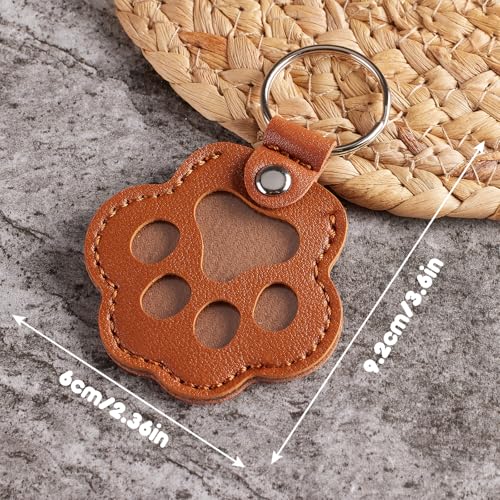 5PCS Pet Hair Storage Keychain, Pet Dog Cat Hair Collector Paw Shaped fur keepsake Keychains, Pet Enthusiast Commemorative Gift - Image 2