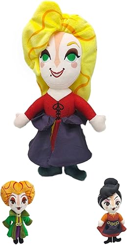 hahomin Winifred Mary Sarah Sanderson - Muñeca de peluche Sanderson Sisters Witch Plushies Figura de peluche suave juguetes de película regalo