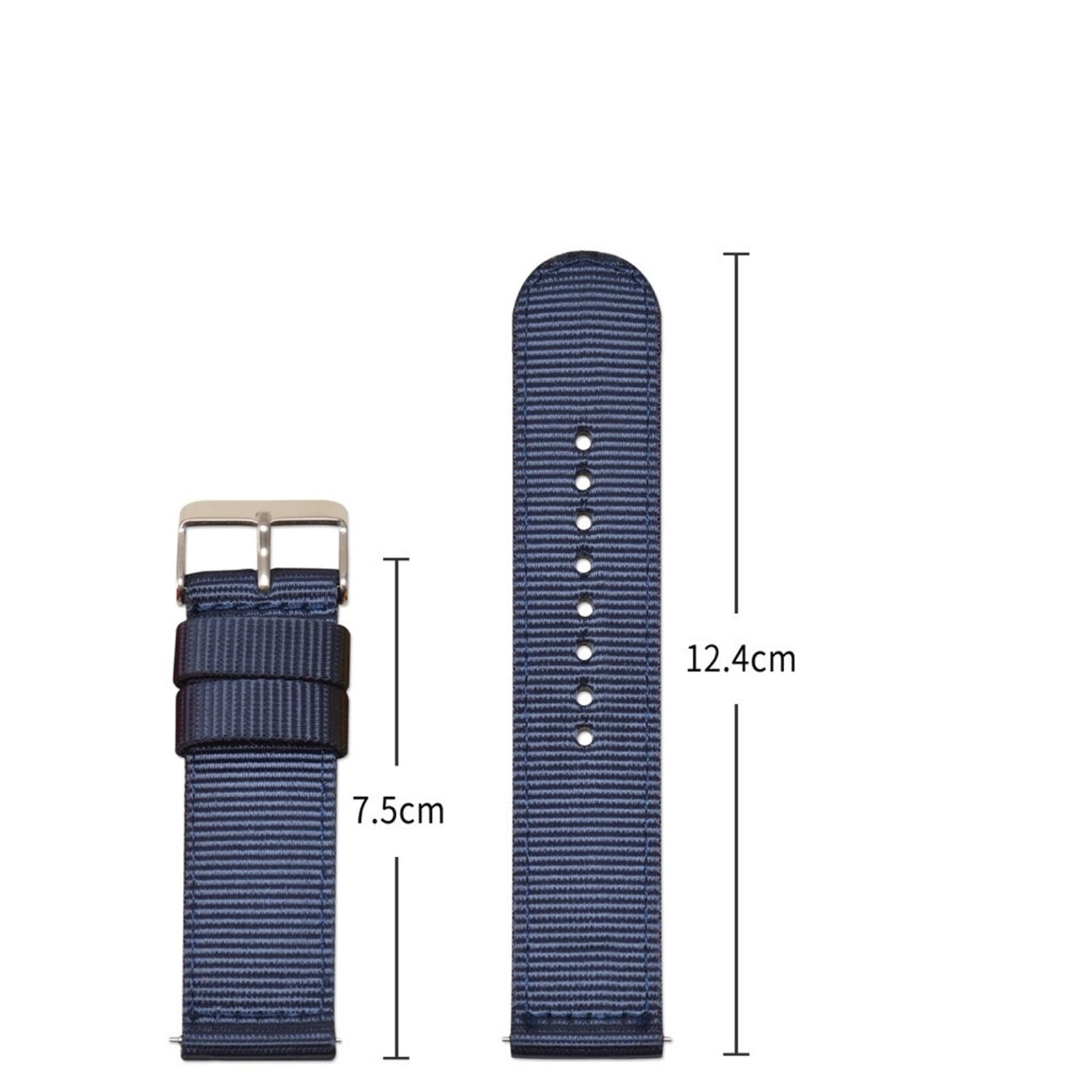 HABITZ Bracelet de montre en toile de nylon compatible for Samsung Galaxy Watch 42 mm 46 mm Active 2 Gear S2 S3 Bracelet Amazfit Bracelet 18/20/22/24 mm (Color : Rosso, Size : 20mm)
