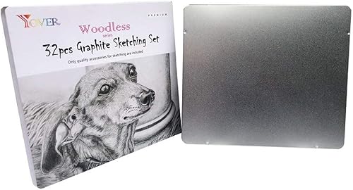 Miniatura 3 de Juego de lápices de dibujo profesional de protección del medio ambiente, juego de lápices de 32 bocetos de hierro