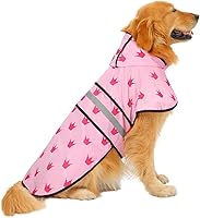 Vista 50 de HDE - Impermeable protector con capucha para perros y cachorros, tallas de la S a la XL (diseño de dinosaurios, talla XL)