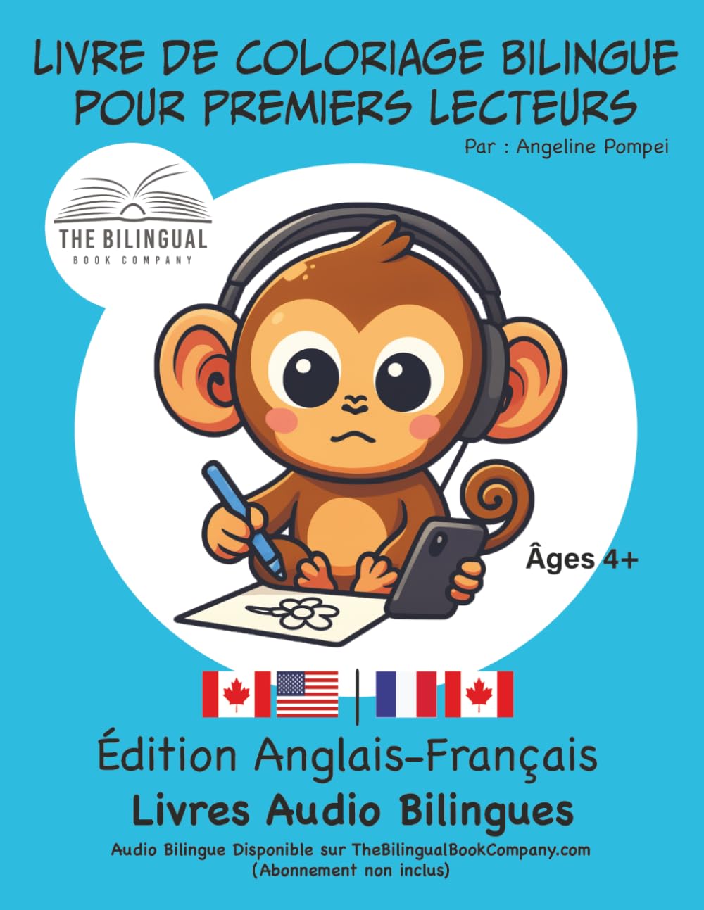 Livre de coloriage bilingue pour premiers lecteurs | Édition Anglais-Français | Livres Audio Bilingues