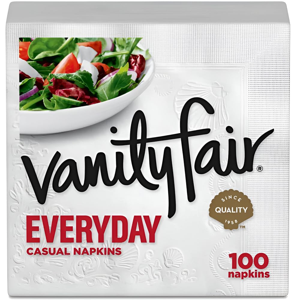 Vanity Fair Everyday serviette de table blanche douce jetable lot de 110 - 4