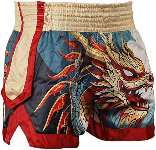 Miniatura 176 de Fluory - Pantalones cortos de lucha para muay thai, shorts de MMA, ropa de entrenamiento para lucha en jaula, grappling, artes marciales, kickboxing