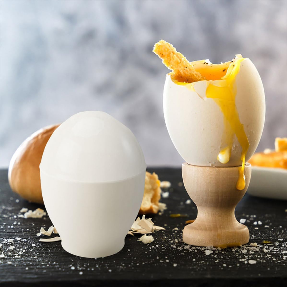 4pcs Microwavable Egg Maker Cup PP Microwave Safe Breakfast Prep