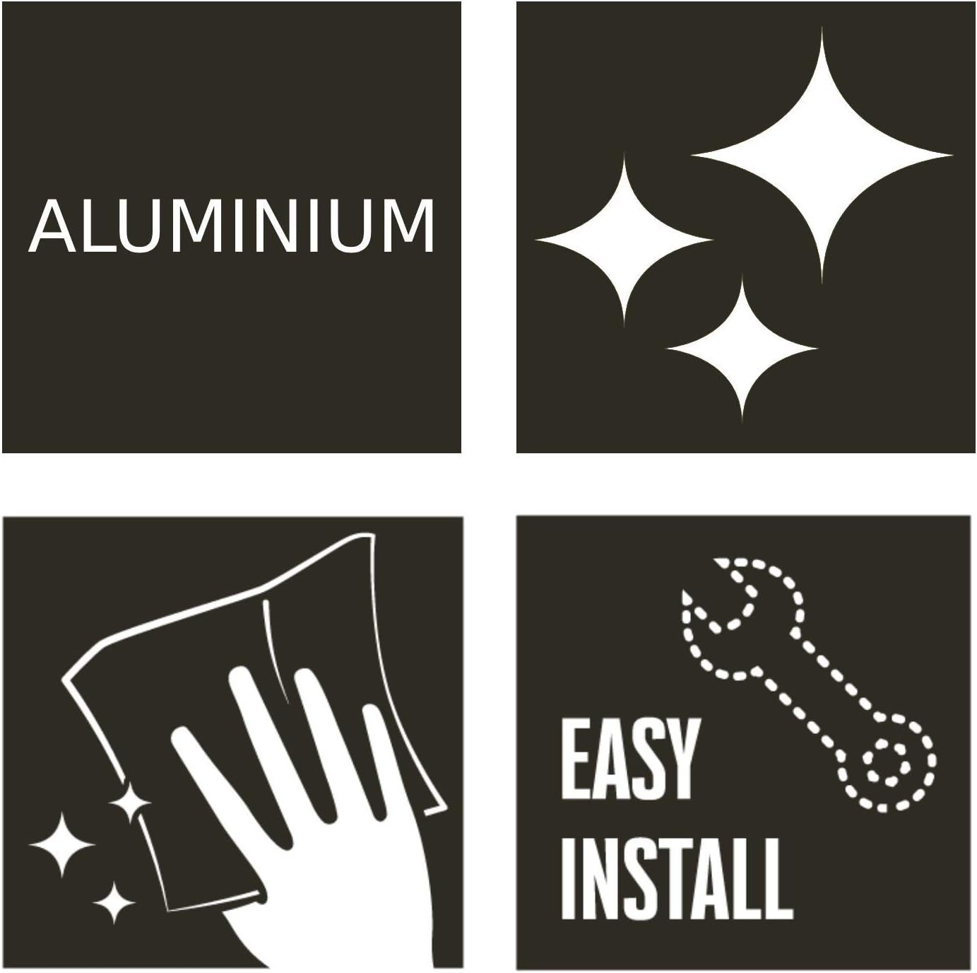 Strohm TEKA - Barra toallero de baño ALAIOR. Toallero negro ...