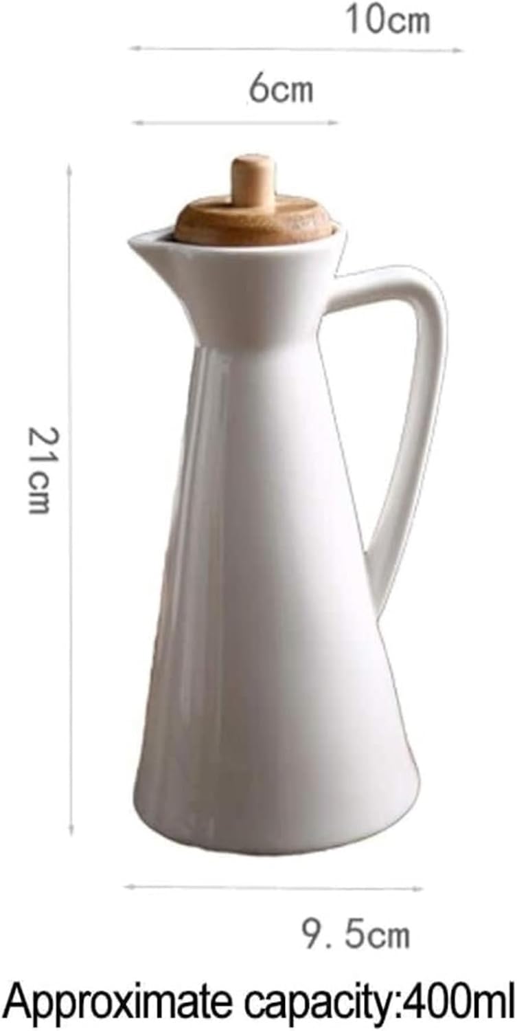 Oil and Vinegar Dispenser Ceramic Oil Bottle Vinegar and Sauce Dispenser,Olive Oil Dispenser Bottle with Sealing Cap Leak-Proof Cooking
