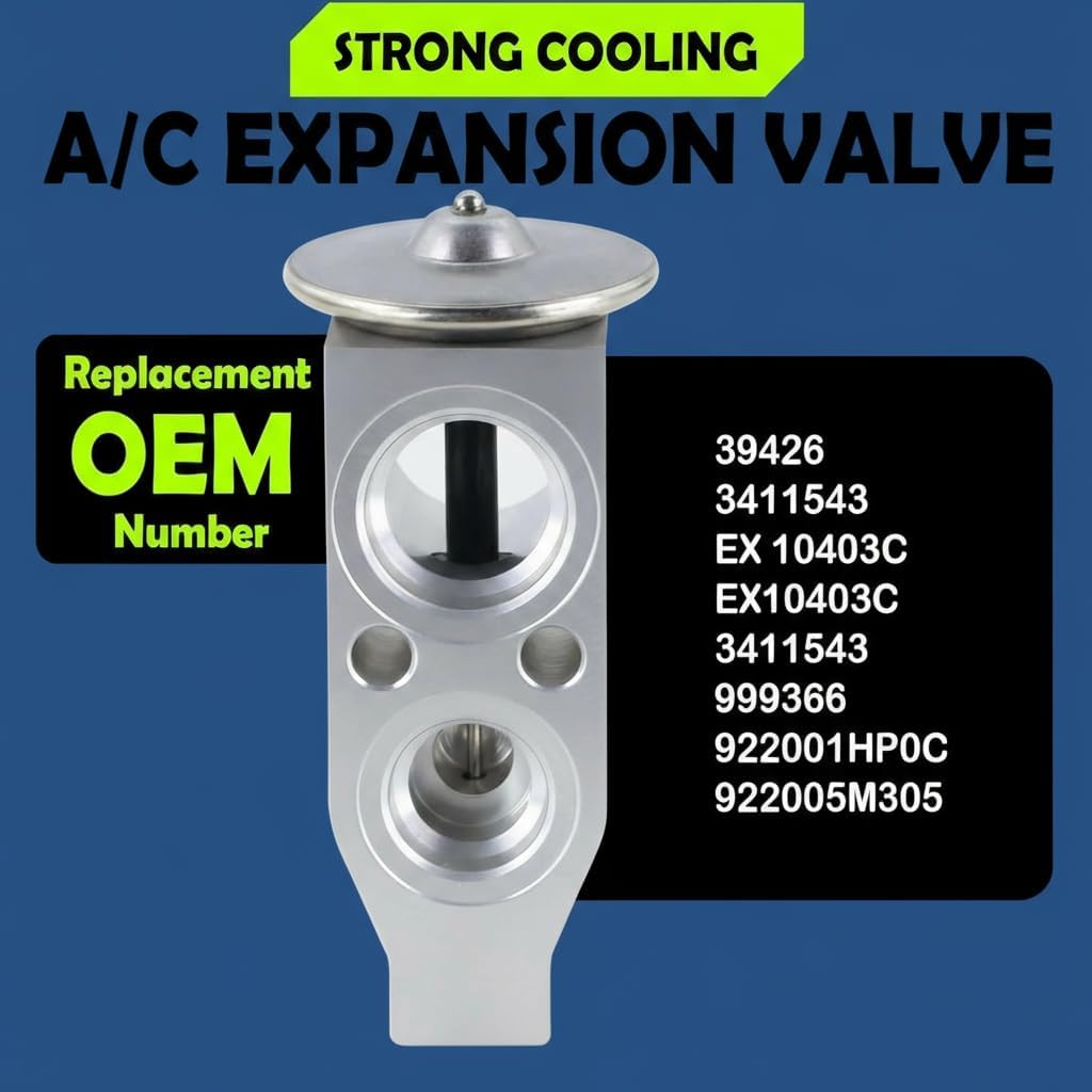 A/C Expansion Valve for Nissan Altima 2013-2016, Infiniti EX37 FX35 FX37 FX50 G25 G37 JX35 Q40 Q50 Q60 QX50 QX56 QX60 QX70, Maxima 2016, Murano, Pathfinder, Quest, Rogue 922001HP0C