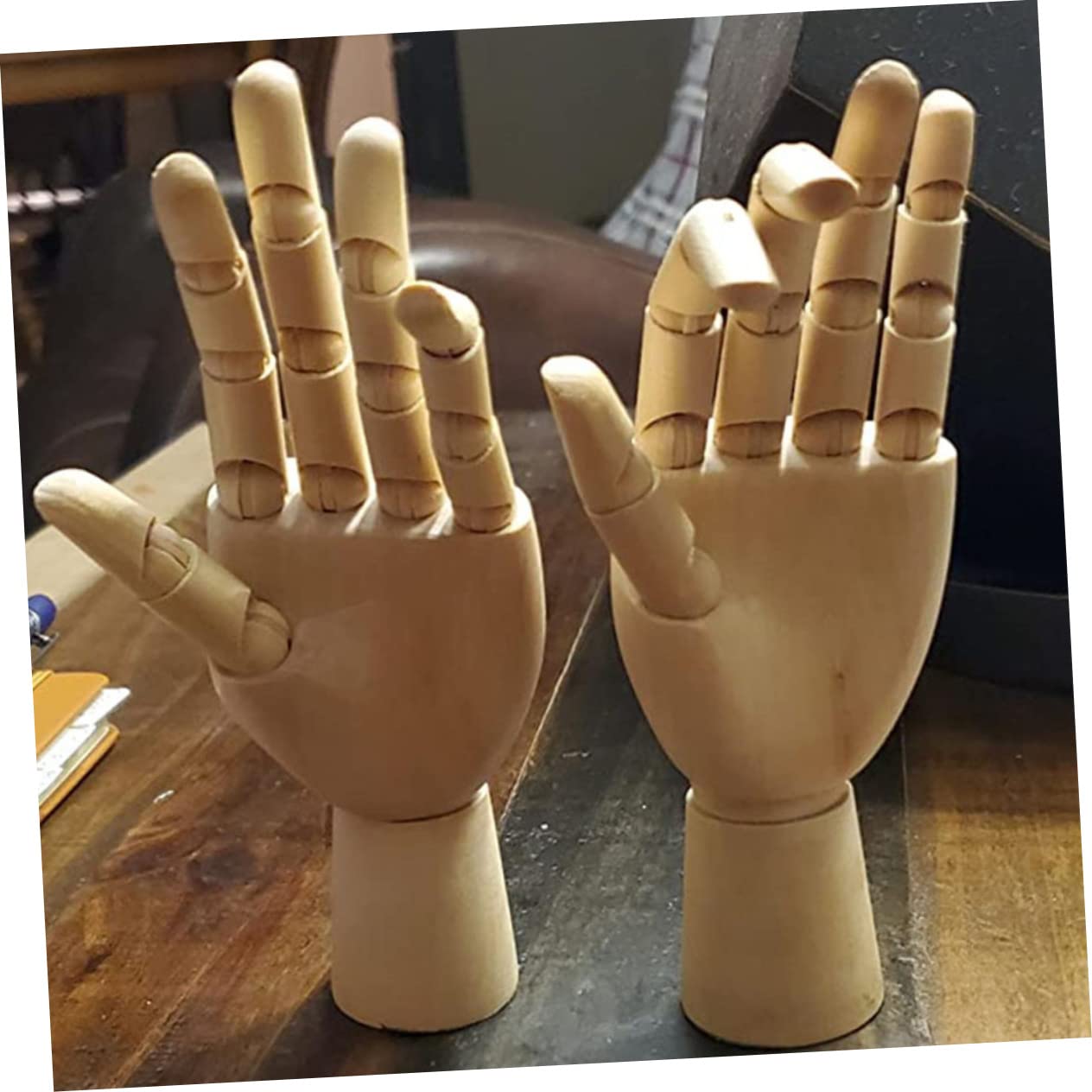Housoutil Modèle Pièces Articulée Dessin de Bois pour Main Lot de 2