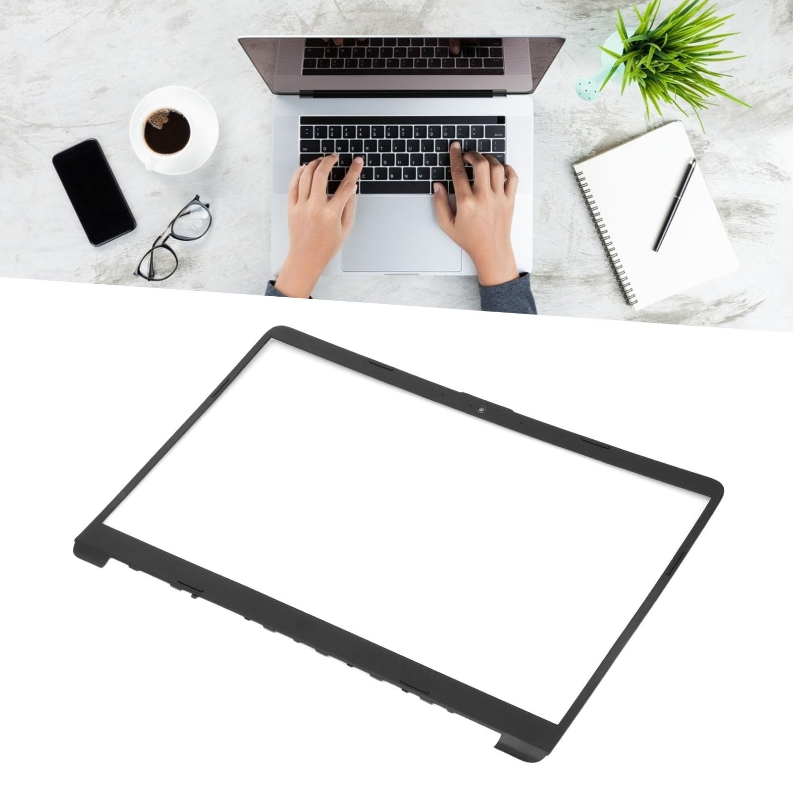 Generic Cornice Frontale LCD per Laptop di Ricambio Cornice Frontale per LCD per 15-DW 255 250 G8 G9 con Foro per Fotocamera ABS