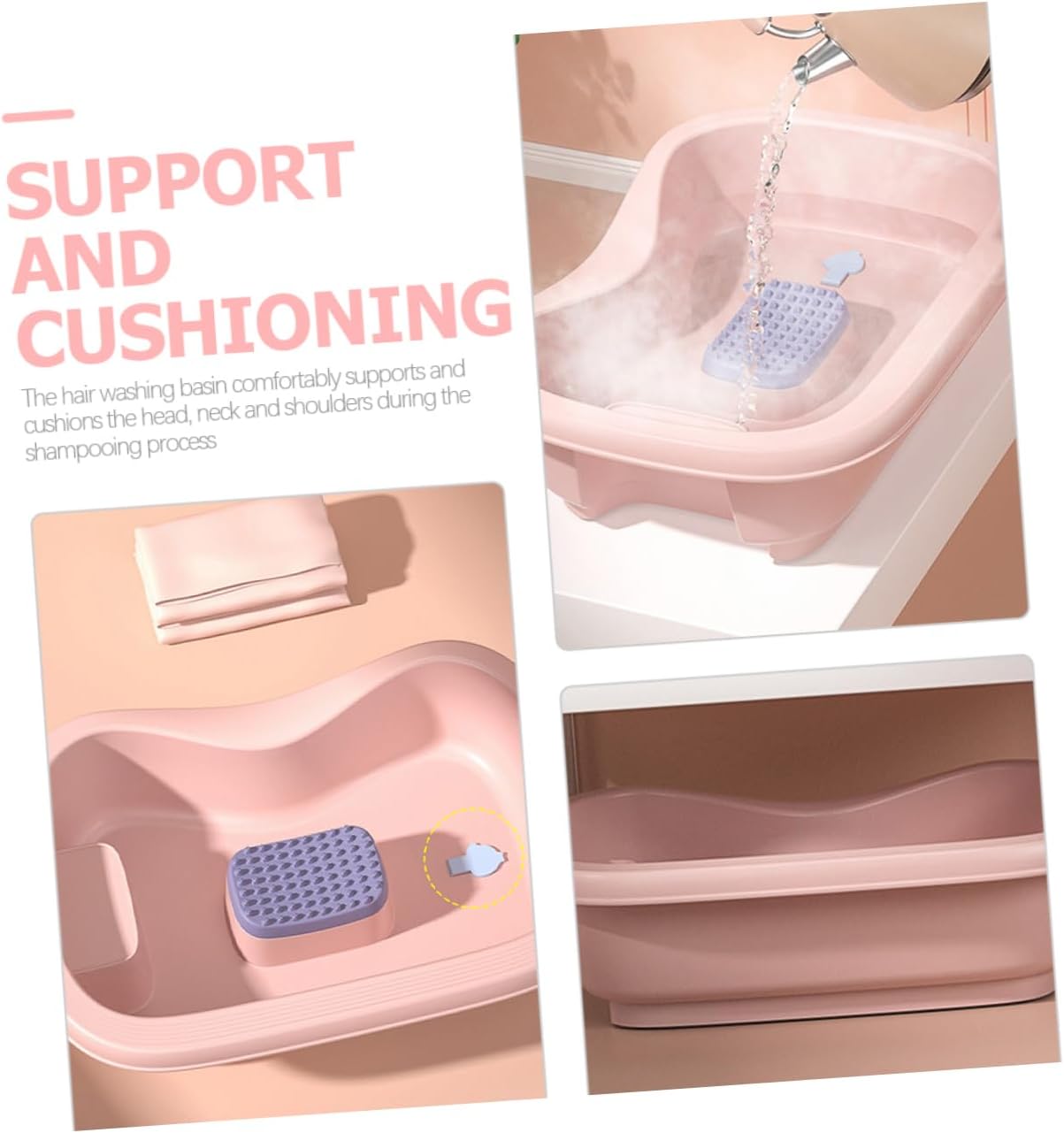 Ipetboom Portable Hair Washing Basin for Bedridden Individuals Ergonomic Design for Comfortable for Pregnant Women Seniors Disabled