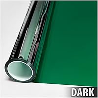 Vista 2 de BDF PRGN - Película de ventana de color premium, alto control de calor y privacidad durante el día, verde exterior, interior plateado, 36 pulgadas x