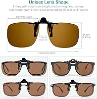 Vista 3 de Gafas de sol polarizadas unisex con clip y apertura abatible para lentes graduados y de lectura