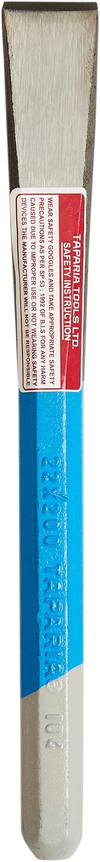 Taparia 104 Steel (22mm) Cutting Edge Octogonal Chisel (Blue and Silver)