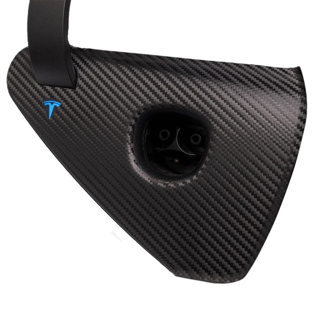 Amazon.com: TESBROS - Charging Port Carbon Fiber Wrap Tesla Model Y & Model  3 (All US Models 2017 to 2022) - Fits Heated & Non Heated Port Types -  Scratch and Scuff
