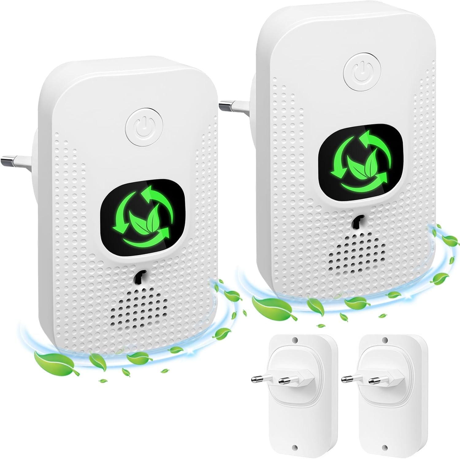 Purificatore d'aria per casa e camera da letto, mini ionizzatore plug-in con ioni negativi, eliminatore di odori di fumo, animali domestici e scarpe, silenzioso e senza filtro, per cucina/ufficio - 1