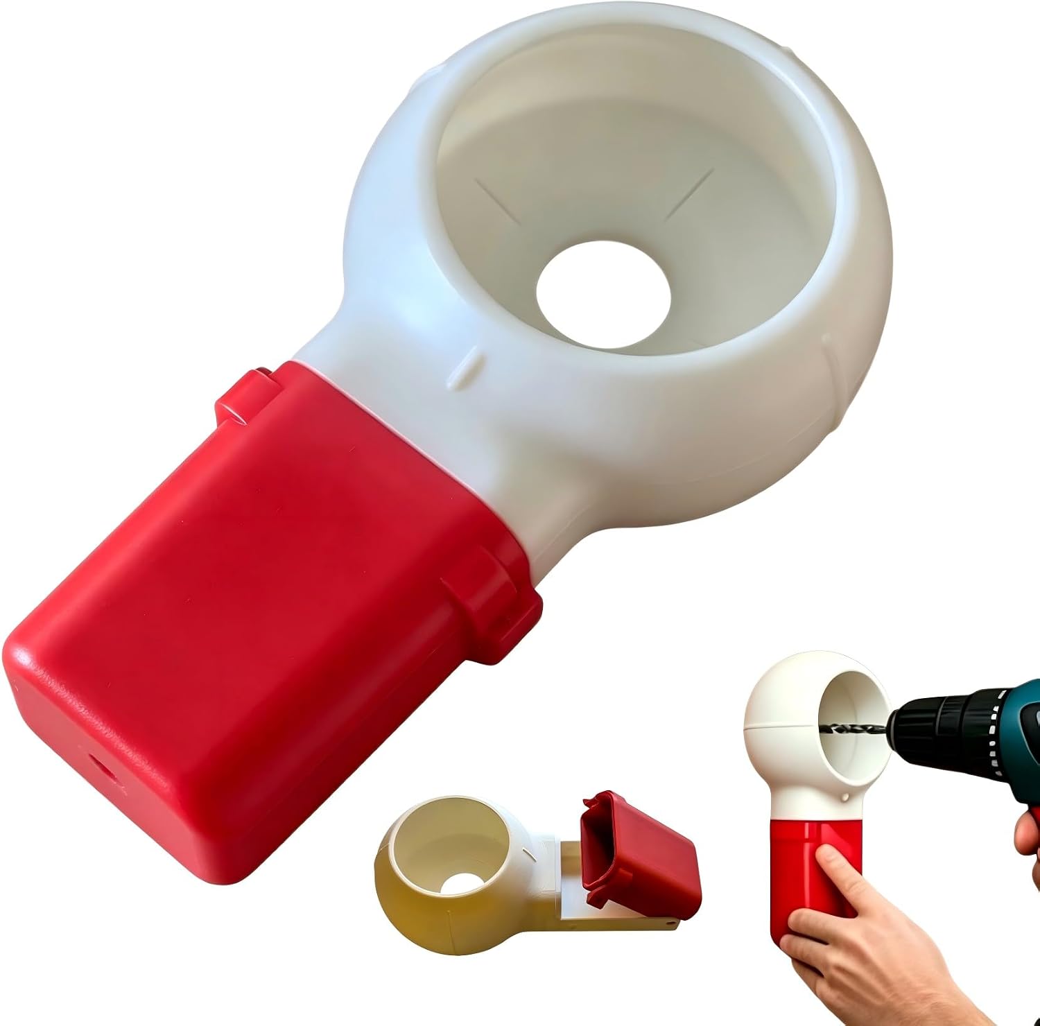 Drill Dust Collection Box,Drywall Hole Saw Dust Box Universal Dust Collection Bowl Compatible with Most Drill Bits, Drill Hole Debris Collector for Home Renovation/Workshop/Hanging Pictures