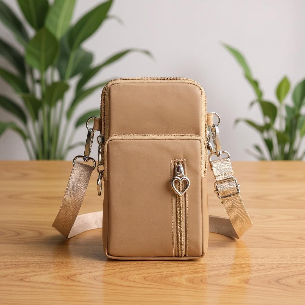 JANKS Small Crossbody Bag for Women - Mini Phone Purses with Crossbody Strap and Wallet - Nylon Arm Bag image 3