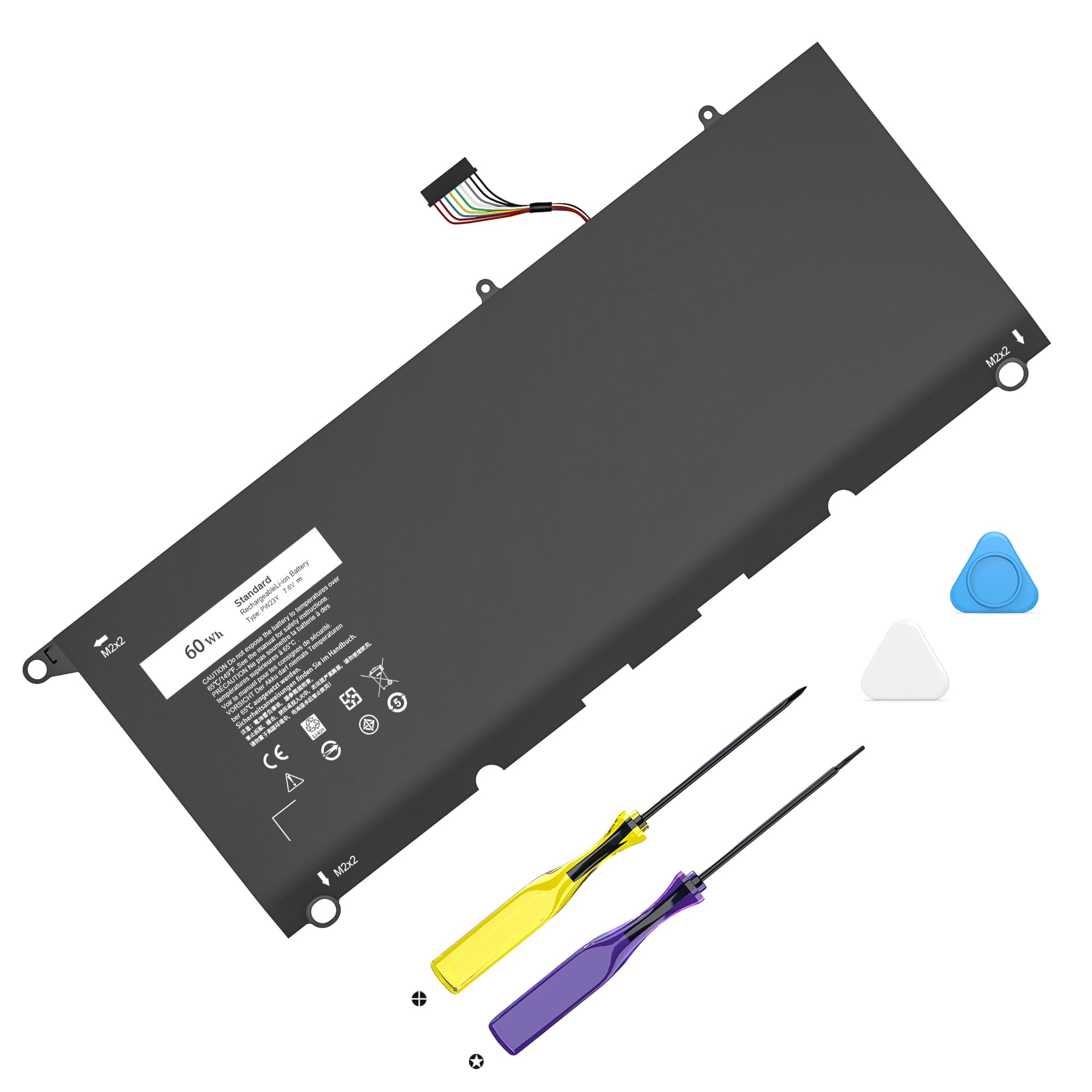HAIYUNWU PW23Y Laptop Battery Replacement for XPS 13 9360 13-9360-D1605T 13-9360-D1605G 13-9360-D1609 13-9360-D1609G 13-9360-D1805T 13-9360-D1705G 0TP1GT TP1GT RNP72 0RNP72