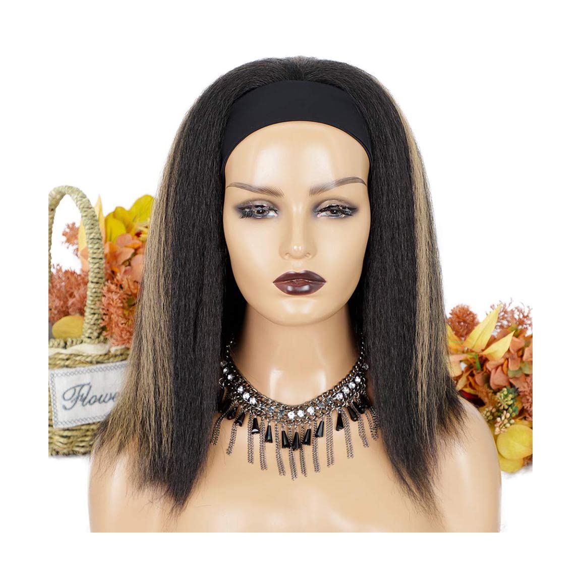 Perruque Bandeau Facile à Porter pour Coiffure Protectrice Sans Colle