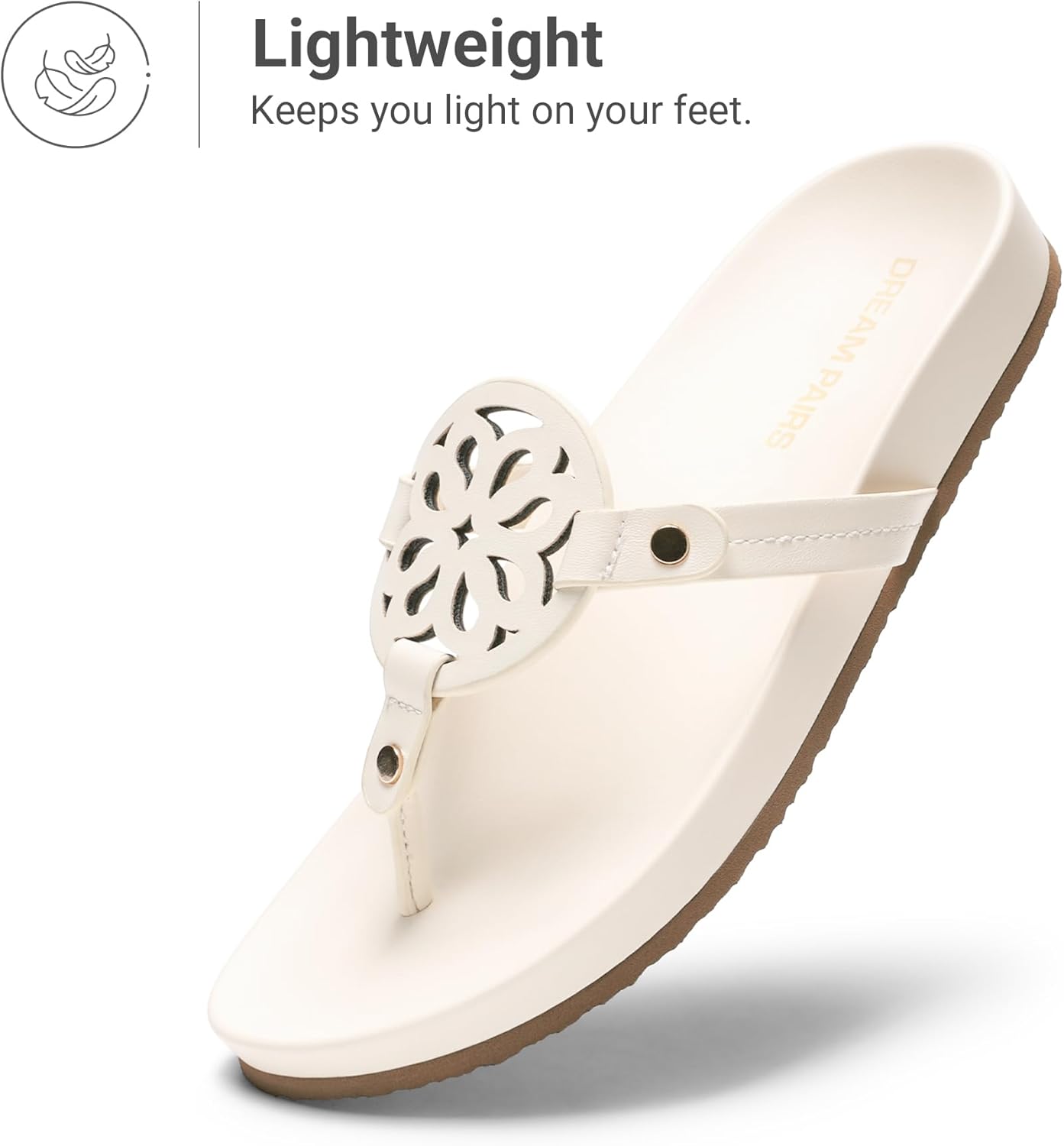 DREAM PAIRS Platform Flip Flops for Women Arch Support Soft Cushion Comfortable Dressy Thong Sandals Slippers for Summer Vacation Walking - Image 5