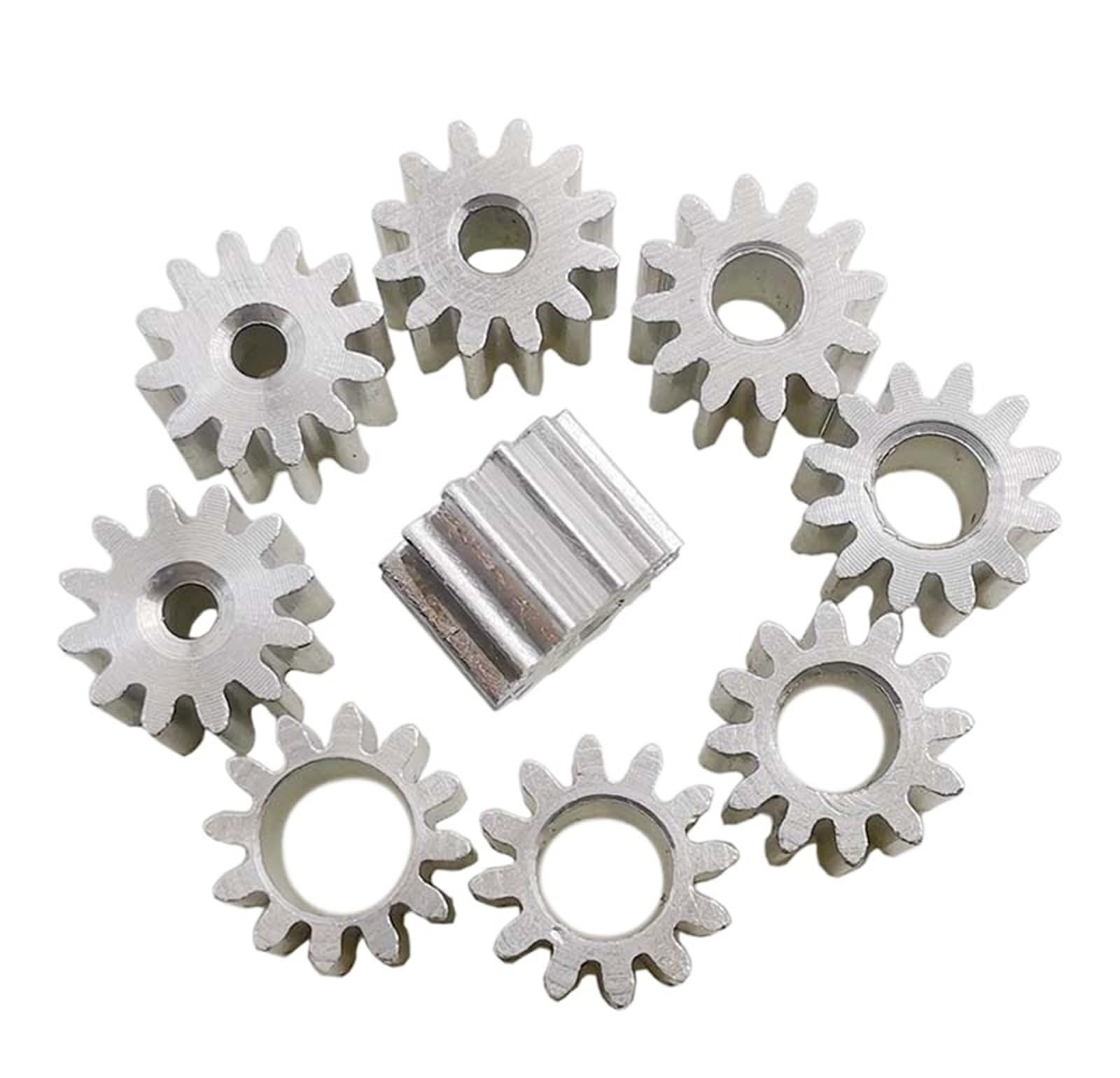 Bevel Gear Pinion Hardware Mechanical 1pcs Aluminum Alloy Gear 1M 10T 11 Tooth 12 Teeth Motor Shaft Pinion Parts 6mm Hole Accessories(12 Teeth)