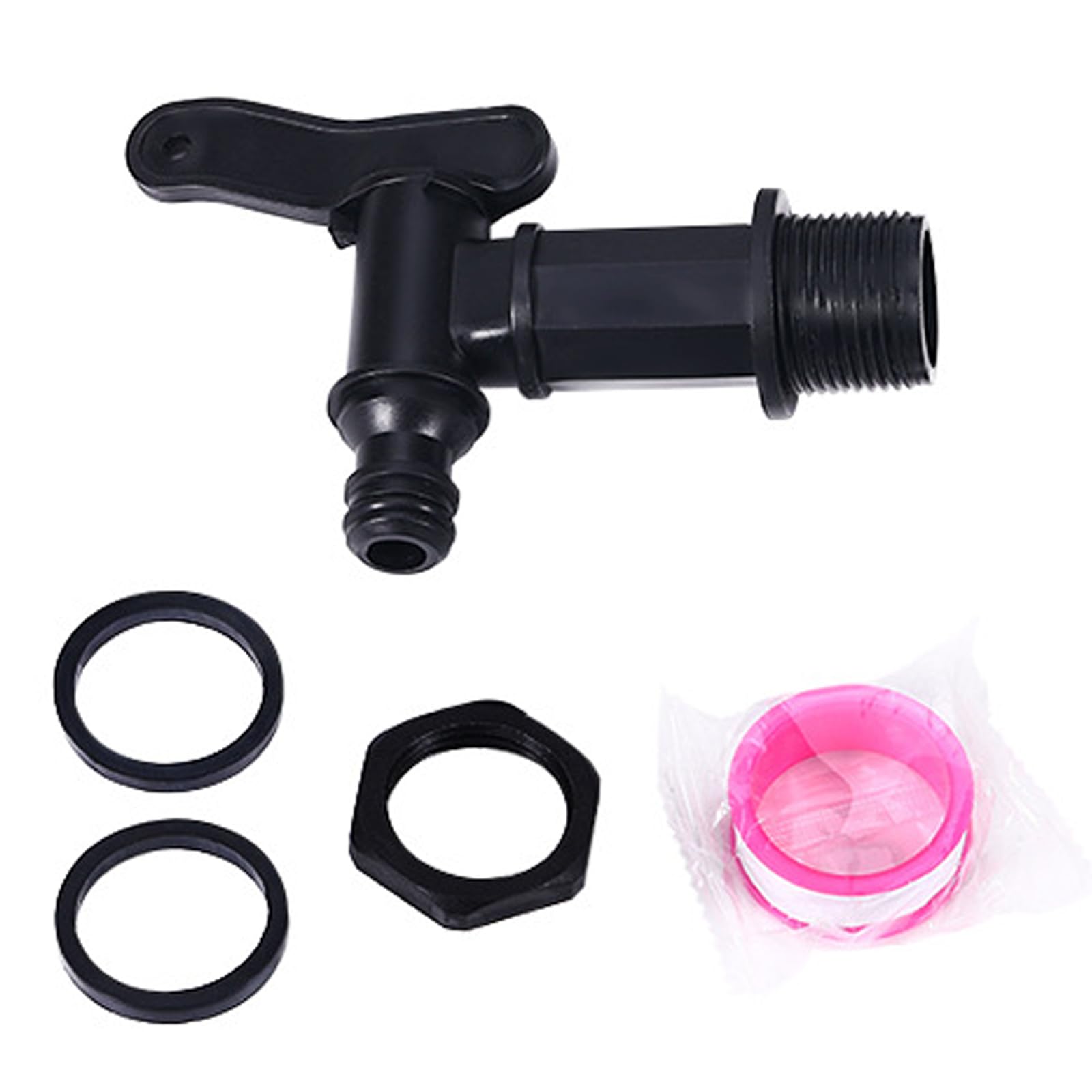 EsiFare 水バットタップ交換キット IBC水タンクホースアダプター プラスチック 3/4インチ水栓 雨水タンク 水樽の蛇口 漏れ防止 耐久性があり 耐摩耗性があり 取り付けが簡単 使いやすい 花の水やり 植物のメンテナンス 屋外エリア 約11.9*8CM 約37.5g