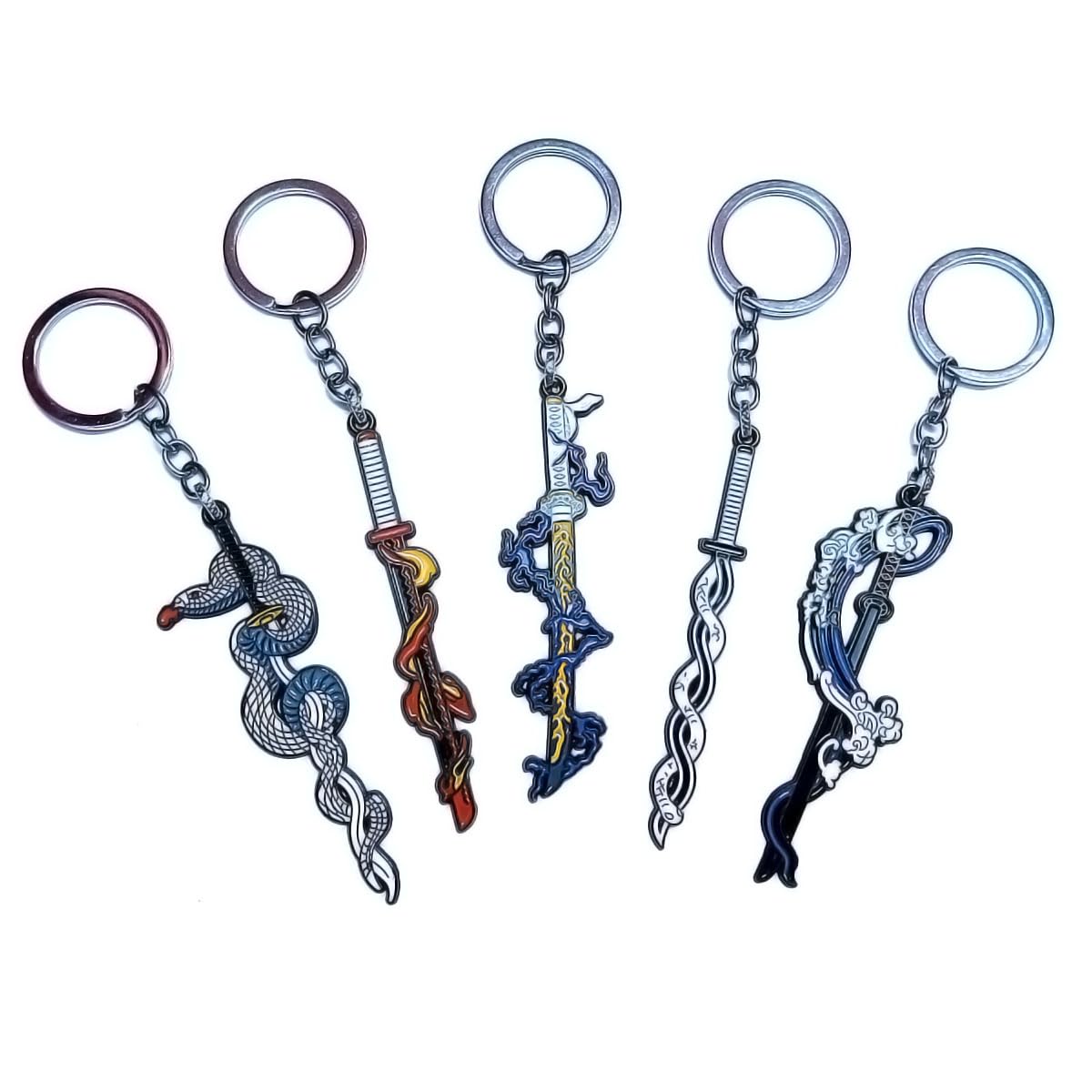 GULLI BULLIMetal Katana keychain Fancy Design - Metal Keychain (MultiColor) Standard Size