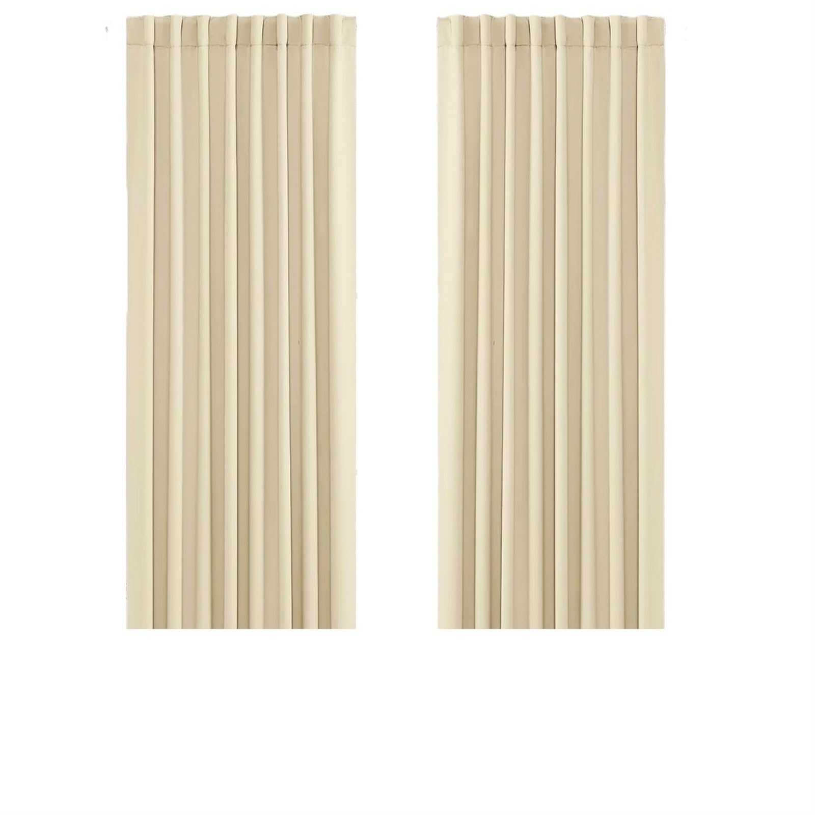 Zymjzbetic Blackout Curtains Blackout Curtains Darkening Thermal Insulated Window Drapes(2 Panel Beige,132x213cm)