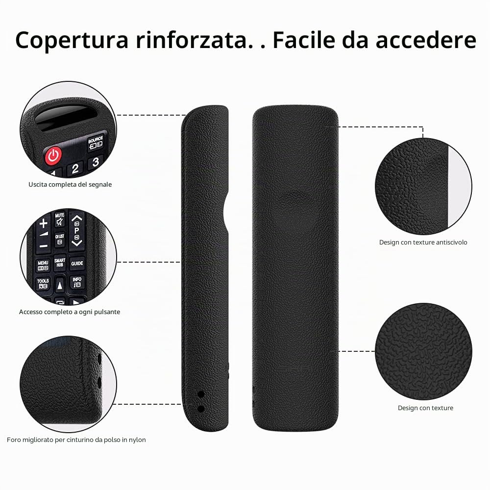 Custodia in Silicone per Telecomando Samsung Smart TV AA59-00741A BN59-01315B BN59-01303A BN59-01247A,Antiscivolo Guscio Cover Telecomando per Universale Samsung BN59-01199 BN59-01175 Series