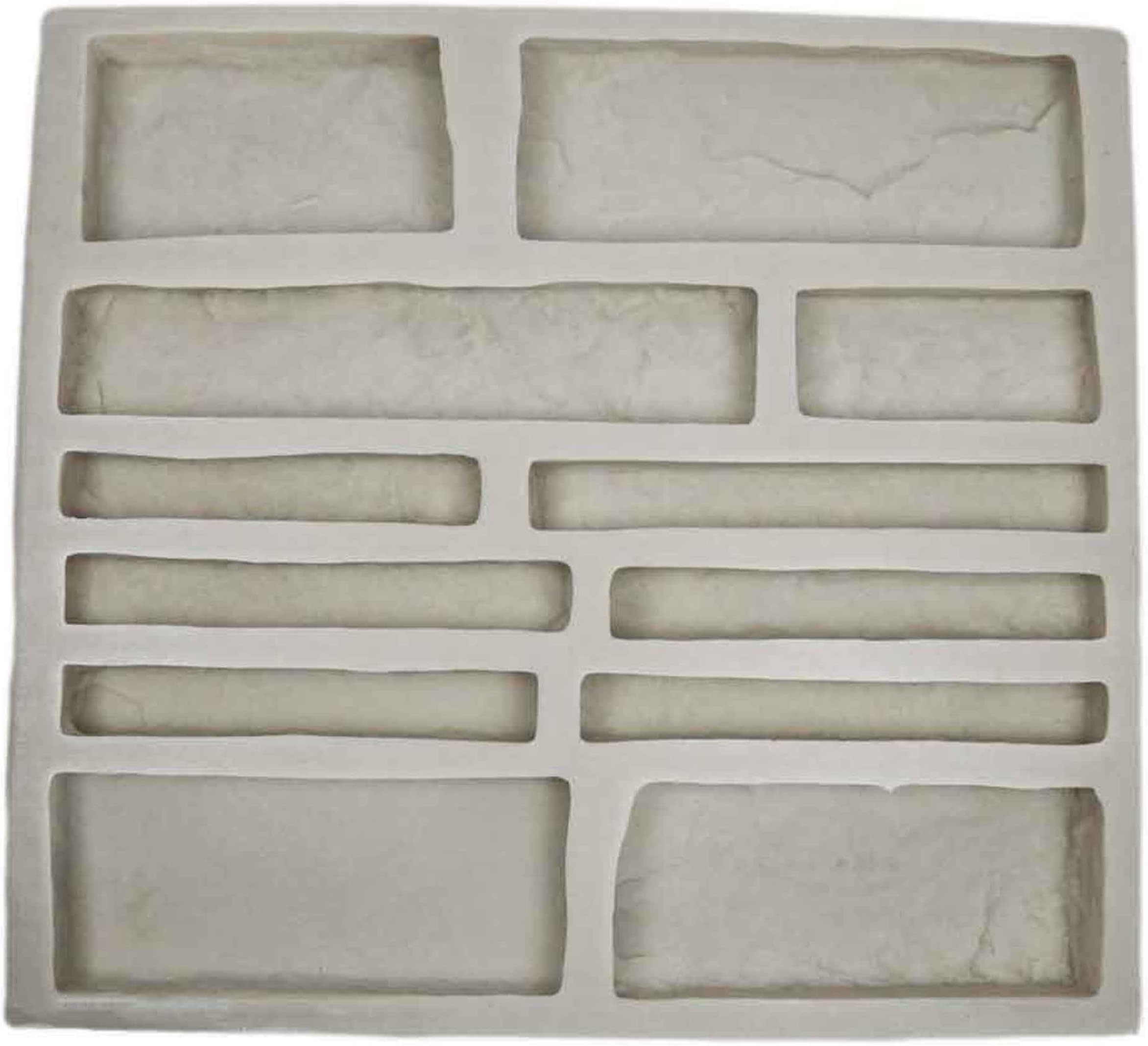 Veneer Stone Rubber Mold for Concrete or Plaster, EZ Stack Flats, 22.75x20.5, Version 1, Recycled Material