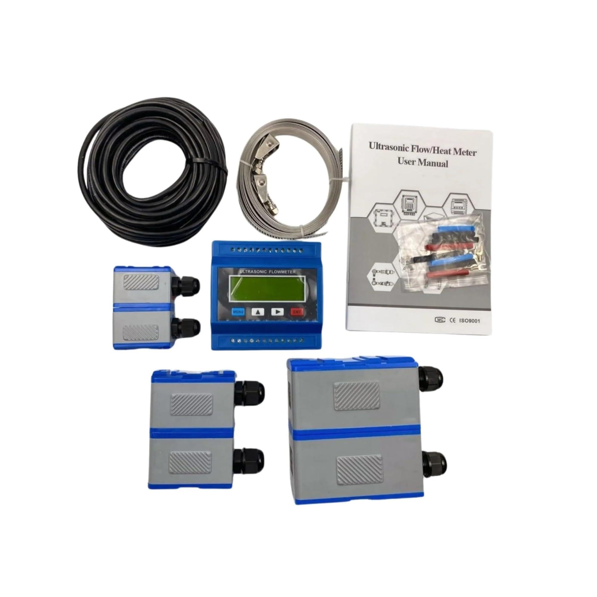TUF-2000M Ultrasonic Water Flow Meter TS-2 (DN15~DN100) - High-Temperature Digital Liquid Flowmeter for Accurate Measurement,High Accuracy(Host Plus TL-1)