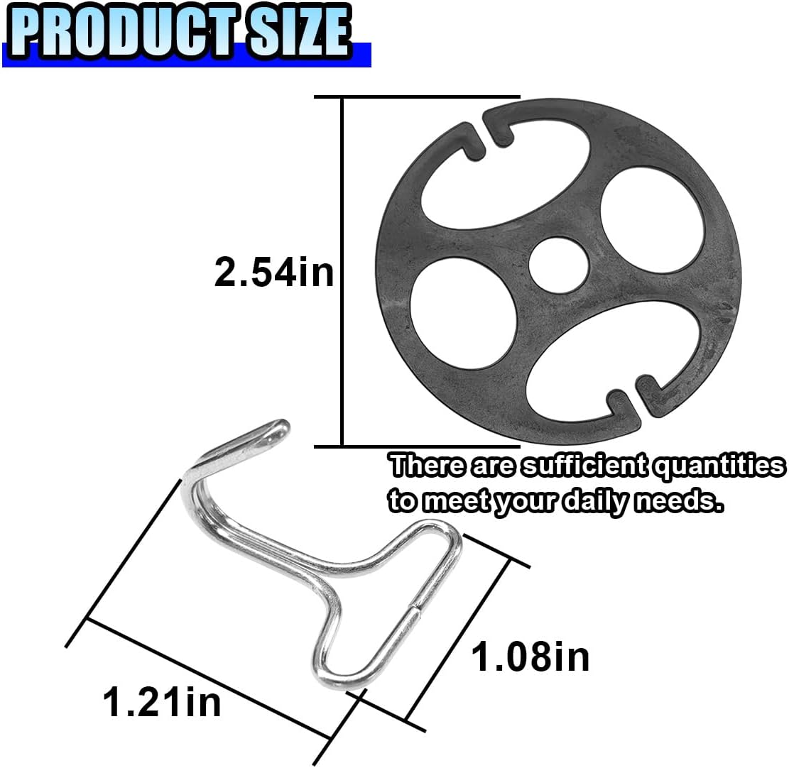 24PCS Car Seat Cover Plum Plate Metal Hooks, 12PCS Plastic Card Fixed Fastener Buckle & 12PCS Metal Fixing Hook Locking Clip, Vehicle Seat Covers Chucks Replacement Accessories (Black)
